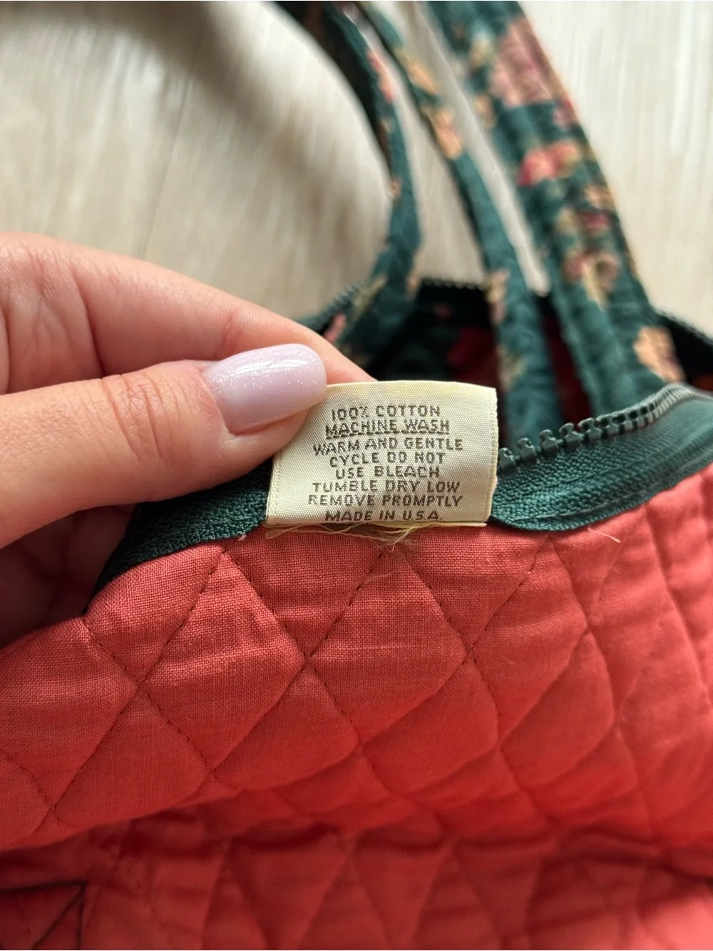 Vera Bradley Quilted Greenbriar Rare Duffle Bag Green